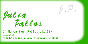 julia pallos business card